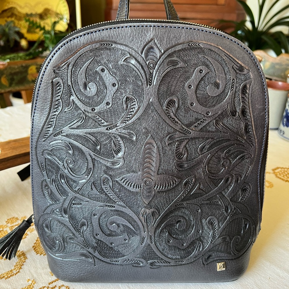 Carolina Crowley Leather Backpack Purse
